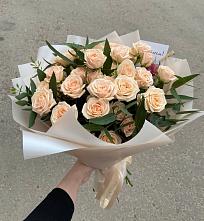 Букет Кремовые розы Латте в Лежнево