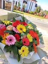 Букет цветов из:  Герберы #REPLACE_PRED# Лежнево