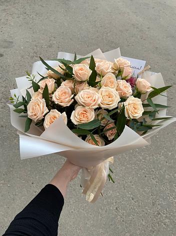 Букет Кремовые розы Латте в Лежнево